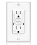 Weatherproof GFCI Outlet Pack 10 Self Test Tamper Resistant UL Listed 15 Amp Receptacle White Finish