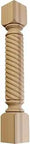 Hamilton Rope Cabinet Column In Cherry Finish Unfinished Ready To Paint Or Stain 5 W X 5 D X 35 1/2 H With Top Block 6 In And Bottom Block 7 In Crisp Carved Details Built For Cabinets Islands And Mantels
