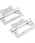 Stainless Steel Silent Hinge For Home Wood Doors No Slotting Needed Easy Install Heavy Duty Load Bearing For Furniture Hardware Fitting 10.2 Cm Rust Resistant Built To Last