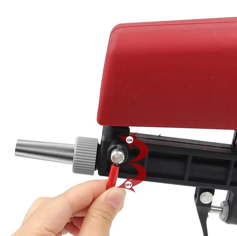 Get The Job Done With This Slick 90 Psi Gravity Feed Sandblaster Gun Kit featuring the nozzle tip and air regulator.