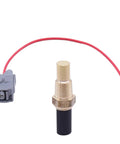Heavy Duty Engine Coolant Temperature Sensor With Factory Style Wiring Harness Pigtail close-up view with red wire.