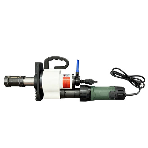 Heavy Duty Electric Pipe Bevellers With Internal Expanding Chuck For 2.56 To 6.26 Inch Tubing 1500W angled view showing motor and chuck.