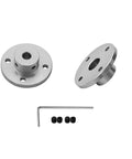 Twin Pack 8mm Aluminum Flange Coupling Connector For RC Motors And Diy Projects with hex key and screws