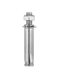 Three Eighths Inch Hex Nut Sleeve Anchors 3 Inch Length 5 Pack 304 Stainless Steel Silver Finish For Concrete Drywall Brick And Block Walls