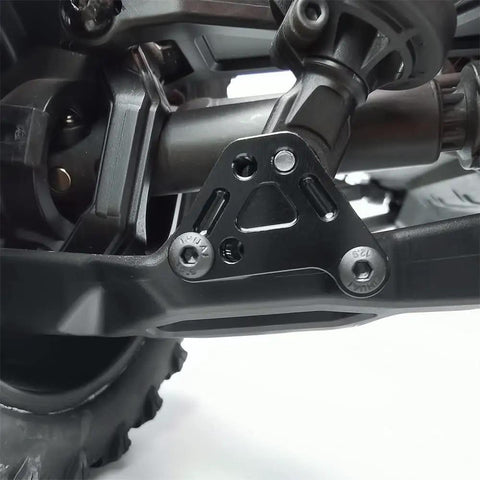 Adjustable Shock Towers Heightener for 1 to 10 Scale RC Car and Traxxas Maxx WideMAXX Crawler installed on RC vehicle