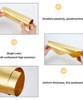 Pro Grade Brass Sheet 12 Inch By 6 Inch 0.01 Millimeter Thickness Shim Stock With Film Attached shown in use.