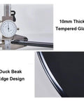 10mm Thick Tempered Glass Lazy Susan Turntable edge design, showcasing Duck Beak detail for sturdy serving experience.