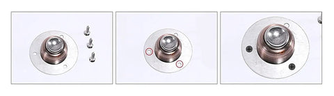 Stylish Brushed Red Bronze Door Stopper With Hidden Catch To Save Skirting Boards and Protect Walls From Dings, installation components.