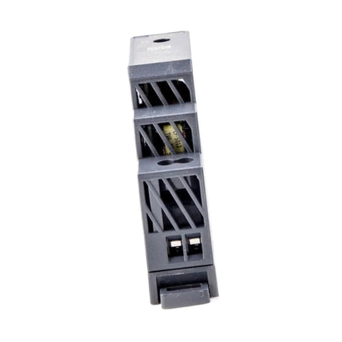 Heavy Duty Din Rail Switching Power Supply 12w 5v 2.4a Ac Dc Adapter UL certified slim gray case with ventilation slots.