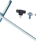 Heavy Duty Rip Fence Kit For Circular Saw Guide Replacement With Two Thumb Screws, precision measuring tool, steel, workshop use.