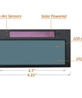 Auto Darkening Welding Lens With True Color Technology Shade 10, 2x4.25 Inch, LCD display with sensors and UV protection