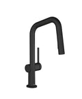 hansgrohe Talis N Pull Down Kitchen Faucet, Modern, Magnetic Hand Sprayer, 1-Handle, 1.75 GPM, Matte Black with U-spout