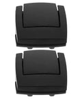 2 Pack Black Alloy Flatbottom Latch With Keyless Toggle For Metal Boxes And Cabinets, One Handed Quick Access Operation.