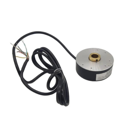 Hollow Shaft Rotary Optical Encoder 1024PPR HTL Output NPN PNP Speed Sensor For Elevator Applications With Inner Hole Sizes 20mm 25mm 28mm 30mm High Precision Low Noise Anti Interference, black cable wired encoder
