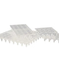 4 Inch Square Carpet Protectors With Self Stick Spiked Bottom, Dent Proof Floor Pads For Tables Beds Sofas And Chairs, Clear Finish, Set Of 2