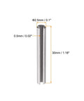 Slotted Spring Pin Set M2.5 X 30mm 304 Stainless Steel Tension Pin Split Dowel Pins Plain Finish 50Pcs Durable Corrosion Resistant Quick Positioning For Mechanical Assemblies And Reliable Fastening, close-up view showing dimensions and stainless steel material.