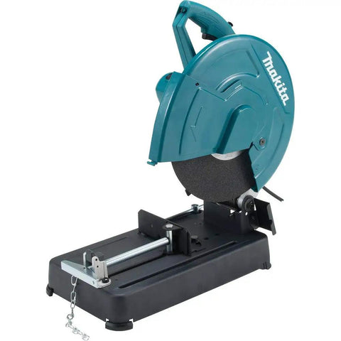Beast 14 Inch Cut Off Saw With 15 Amp Motor And 3800 RPM For Heavy Duty Cuts Adjustable Spark Guard Two Stage Lock Off Button And 45 Degree Fence Up To 3 Locations For Sharp Accurate Material Bevels