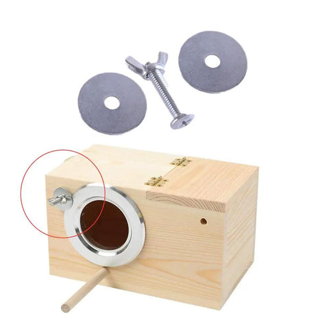 Heavy Duty M6 Carbon Steel Bird Cage Screws Bulkhead Fitting Kit with washers and nuts for DIY nesting boxes.