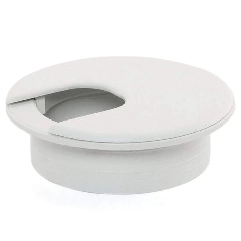 Two Pack 2 Inch Desk Cable Grommets Hole Covers For Clean Cable Management On Office Desks, 50mm Hole Fit, White ABS Plastic Covers