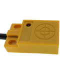 Inductive Proximity Switch 3mm and 5mm Sensing, NPN PNP NO NC, 3 Wire Sensor For Industrial Automation, Built Tough Durable Shell Construction, Clear On Off Feedback, Smooth Trigger And Stable Signal, yellow plastic body with cable