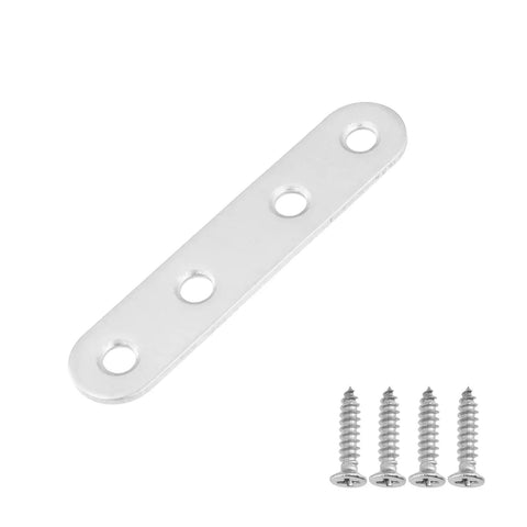 Beefy 20 Pack Black Cabinet Brace Brackets 3 Inch Hinge Repair Plates Stainless Steel Flat Mending Plates with screws included