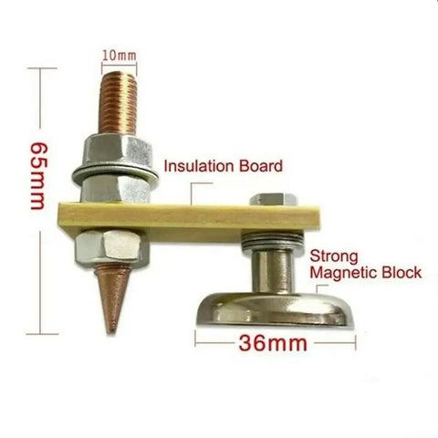 Light Duty Welder Magnetic Holding Kit With Four Rare Earth Magnets Delivers Up To 3 Kg Suction For Substructure Welding, Adjustable Angle Magnet For Precise Positioning Of Round, Flat, And Square Steel Parts. 36mm magnetic block with 10mm thread and insulation board