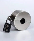 Heavy Duty Bulletproof Door Knob Lock Cover With Combo Padlock Slam Dunk Privacy Shield for Kids and Pets, rustproof design.