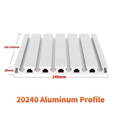 Heavy Duty T Slot Aluminum Profile 20240 Extrusion Rail Built Solid For Custom Cnc Machining Beds And Sturdy 3d Printer Frames Ideal For Serious Weekend Warrior Diy Fabrication Projects Covering Exactly One Meter Long, showing dimensions.