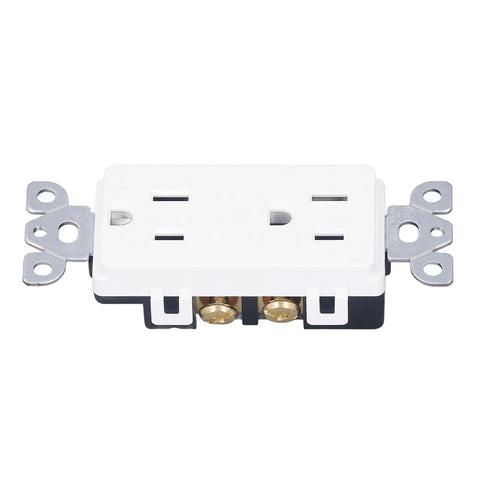 Badass Weatherproof Outlet With Cover 15 Amp 125 Volt Outdoor Electrical Receptacle with durable snap latch and side wiring.