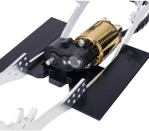 Low Center Of Gravity 1X10 RC Transmission Gearbox With Metal Gears, Sealed Dustproof Case For 1X10 Scale RC Cars installed view