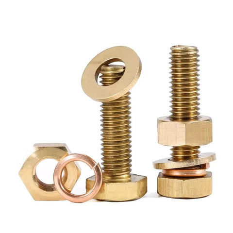 Built Tough Brass Hex Bolt And Hex Nut Assortment Set With Flat And Spring Washers M3 To M16 Metric Fastener Kit Straight Shooter Hardware Gonna Fix Your Rig Today