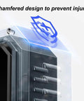 All Weather EV Charger Outdoor Enclosure Beefy Steel Wall Charging Station Box with chamfered design for safety.
