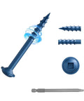 Blue Anti Rust Pocket Hole Screws Two And A Half Inch 300 Piece Set with washer head and square drive bit details