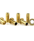 Copper Hollow Rivets Kit For Circuit Boards M0.9 M1.3 M1.5 M1.7 Mixed Sizes close-up on white backdrop