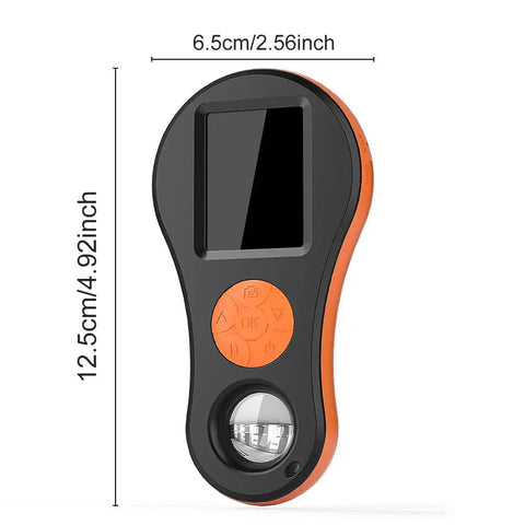 Handheld Digital Microscope With 2-In IPS Color Screen Portable Macro Magnifier For Curious Kids Built-In 8 LED Lights USB Compatible With PC And Mac Stores 200 Photos SD Expandable Fixed And Ultra Macro Focus, front view