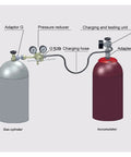 Portable Digital Hydraulic Accumulator Nitrogen Charging Kit With Pressure Gauge, Inflation Valves And Tubing All In One On Site