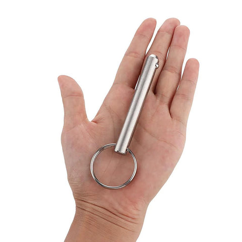 Quick-release pin with ring, 3/8 in dia, stainless steel for Bimini top marine hardware