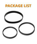 Replacement Belt Set For ProHeat 2X Revolution Pet Pro Carpet Cleaner Series includes three belts on white background