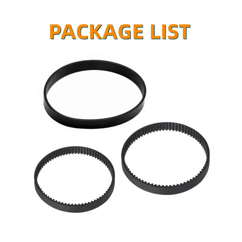 Replacement Belt Set For ProHeat 2X Revolution Pet Pro Carpet Cleaner Series includes three belts on white background