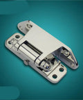 Heavy Duty 304 Stainless Steel Hinge For Cold Storage And Walk In Freezers Featuring A Polished Convex Door Design close-up view.