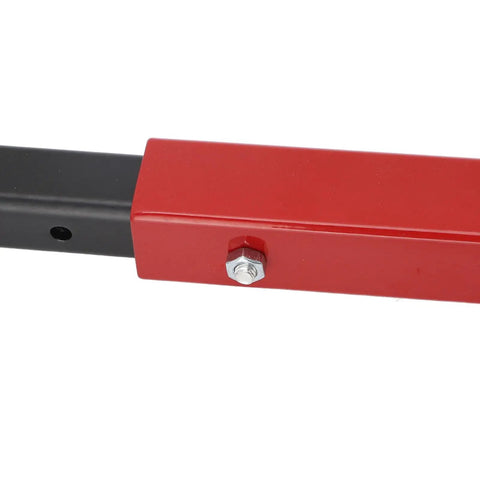 Close-up of 4 In 1 Door Hinge Adjustment Tool Kit with Heavy Duty Painted Steel Wrenches, showing red steel component detail.