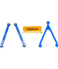 High Clearance Steering Rod Links Set For Axial SCX24 Scale 1 24 Upgrades C10 Wrangler JLU Bronco Double Links in blue with replace arrow