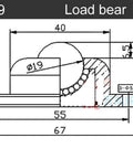 Heavy Duty Universal Ball Casters With Smooth 360 Degree Swivel Wheels No Fuss Install High Load Bearing Casters Built Tough for 80kg load.