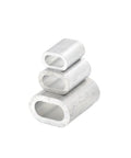 Bulletproof Aluminum Crimping Loop Sleeve With Secure Wire Rope Ferrule And Corrosion Resistant Oval Clip Cable Ties three sizes of aluminum sleeves