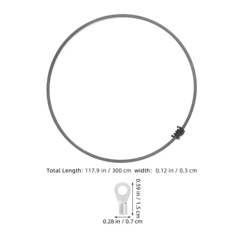 Heavy Duty Heat Seal Strips For Packaging Machines Nickel Chromium Alloy Heating Wire circular shape with size details