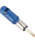 Yechiry Electric Drill Wire Stripper For 10Mm Cables With Quick Stripping And Multifunctional Adapter featuring a blue handle and gold tip.