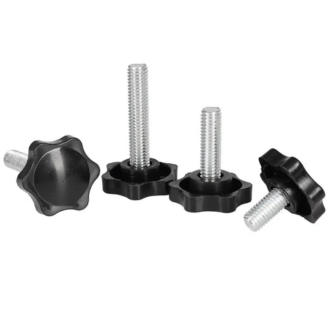 Stainless Steel M4 M5 M6 M8 M10 Plastic Handle Clamping Bolts And Thumb Screw Knobs For DIY Metalworking Projects Plus Heavy Duty Industry Equipment Fastening Hardware Solutions, black