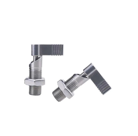 Heavy Duty Stainless Steel Spring Plunger Pin Featuring Slick Ergonomic L Shaped Indexing Handle And Smooth Retractable M12 Locking Mechanism.