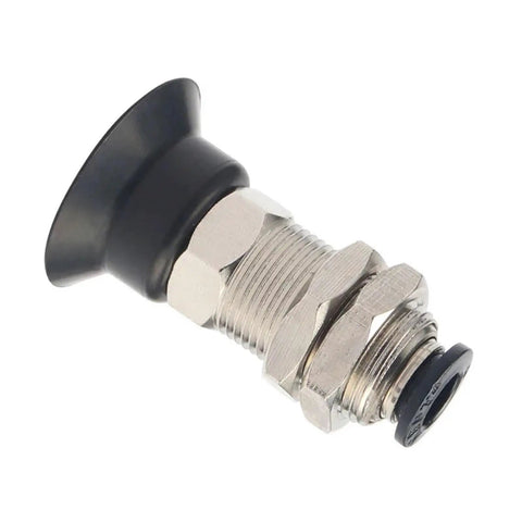 Top Notch Pak Series Pneumatic Rubber Sucker Cup Chuck For Industrial Vacuum Gripping, heavy duty PAK-35 black suction pad accessory.