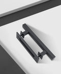 12 Inch Sliding Barn Door Handles And Pulls Hardware Rustic Double Sided Built Tough Heavy Duty Matte Black Powder Coated Finish Easy Install Square Style 2 Pack Set